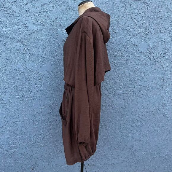 Bailey 44 Women's Brown Silk Trench Jacket Small luxe - Picture 7 of 8